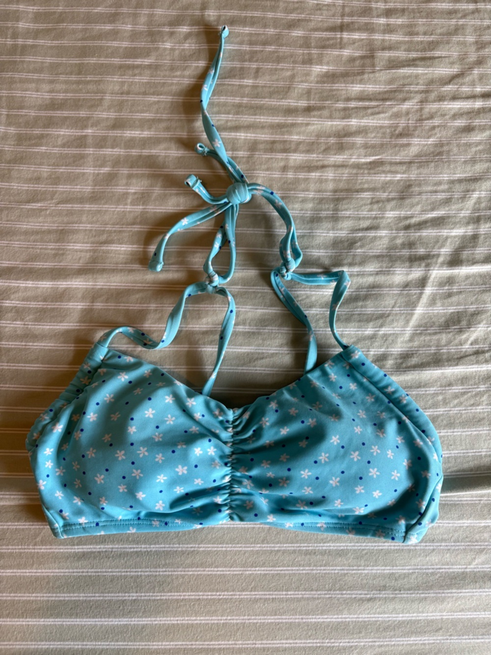 wild fable Light Blue Floral Halter Bikini Top